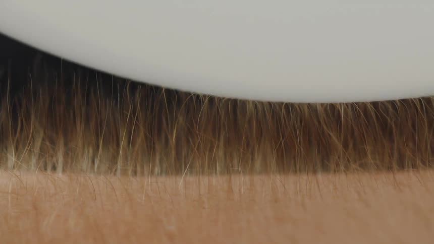 Hair is standing up when a ball comes in contact