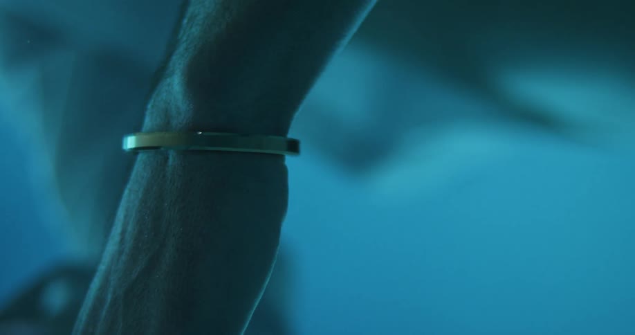 Man Floating Underwater