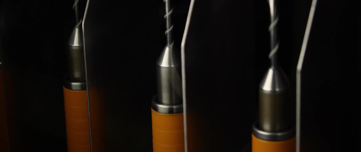 A machine rolling string of yarn
