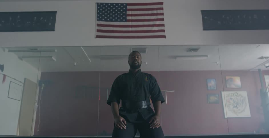 Man Practicing Karate