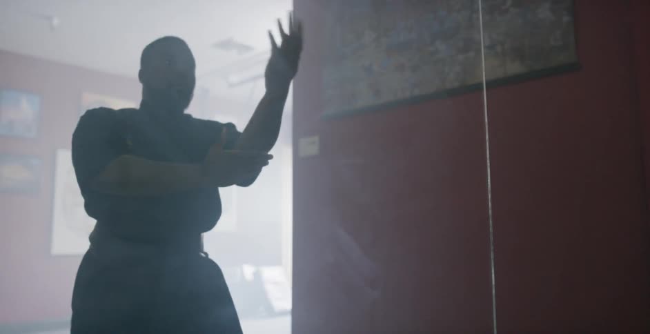 Man Practicing Karate