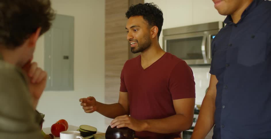 Friends Play Games And Eat Food In Loft