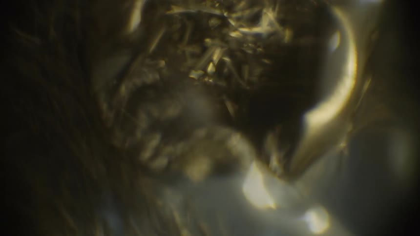 Metal objects spilling down into water
