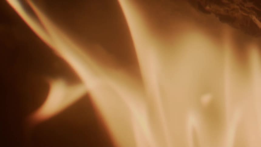 Flame burning downwards