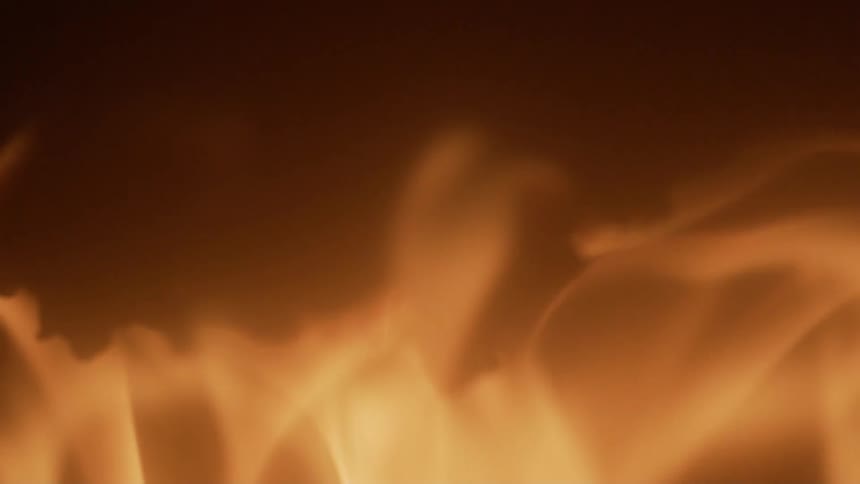Flame burning downwards