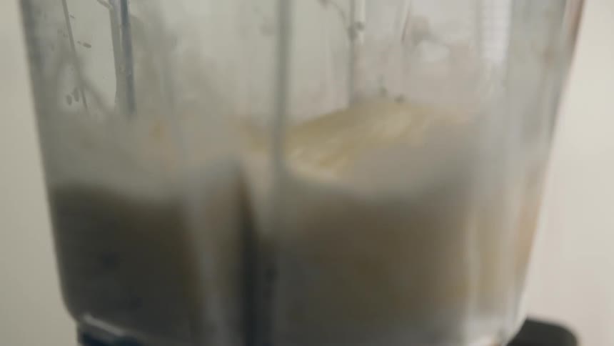 Liquid is mixed in a blender
