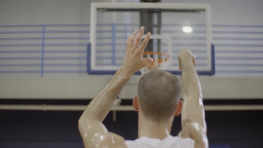A person playing basketball