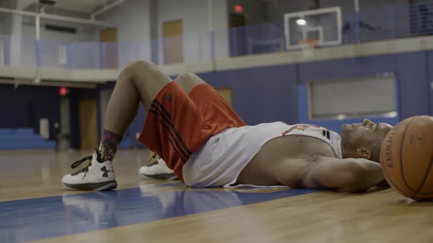 A person laying down
