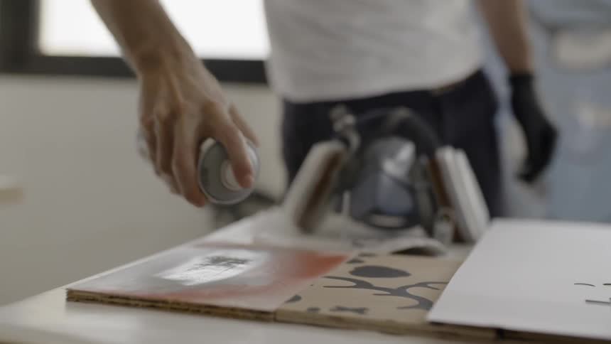 Graffiti Artist In Studio