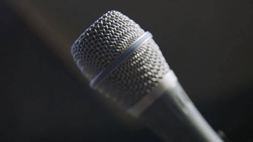 A microphone is shown