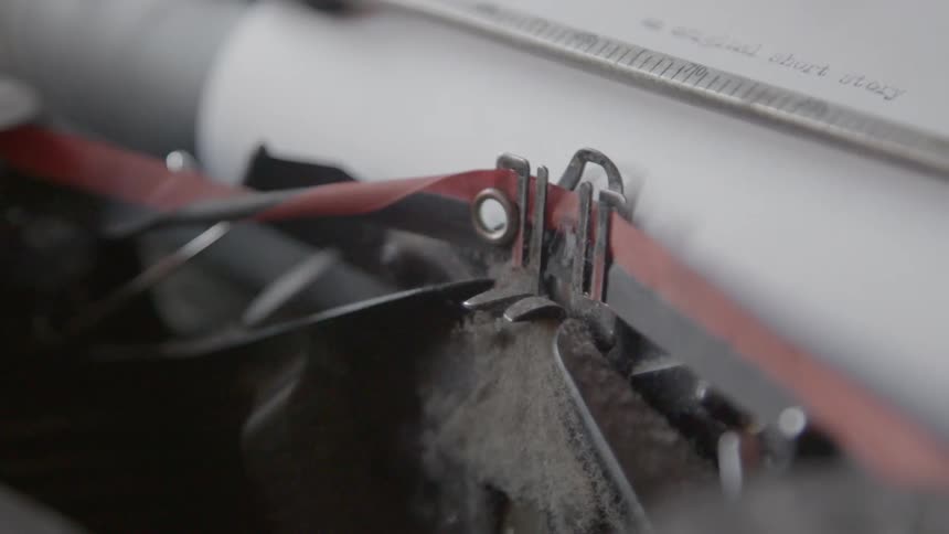 Up close of a typewriter