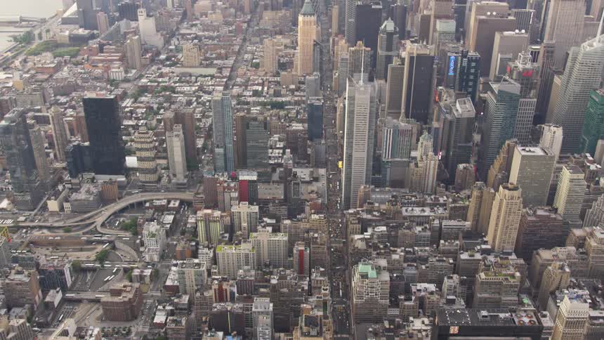 Buildings are tall in the skyline