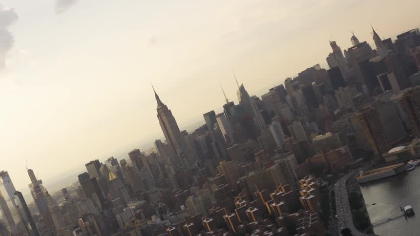 The city is full of large buildings