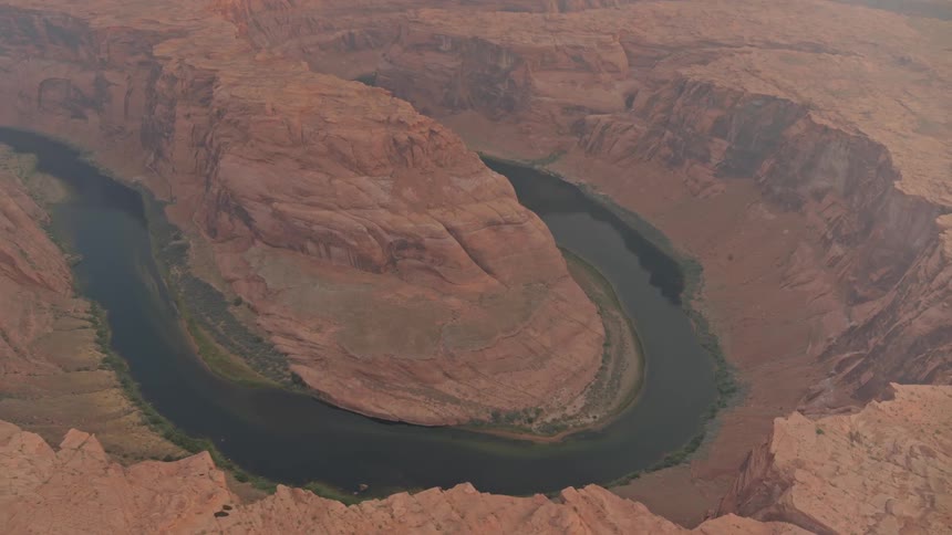 Red rocks and gorges with a river running through