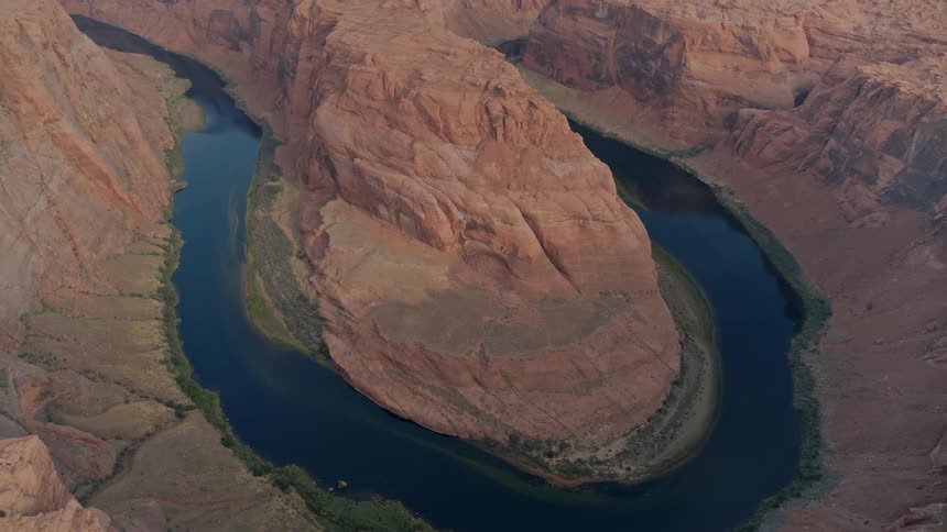 Red rocks and gorges with a river running through