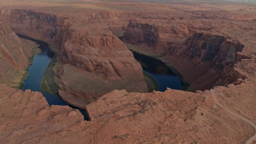 A creek is along the cliffs