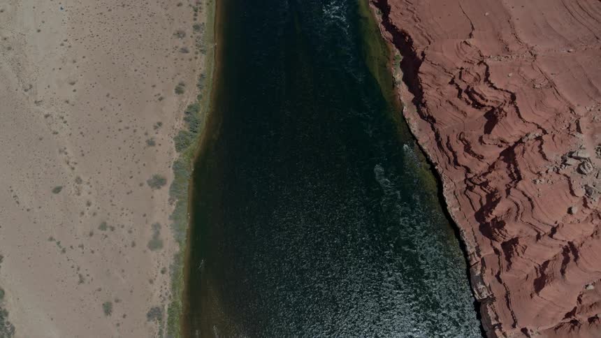 The canyon has a river running through it below