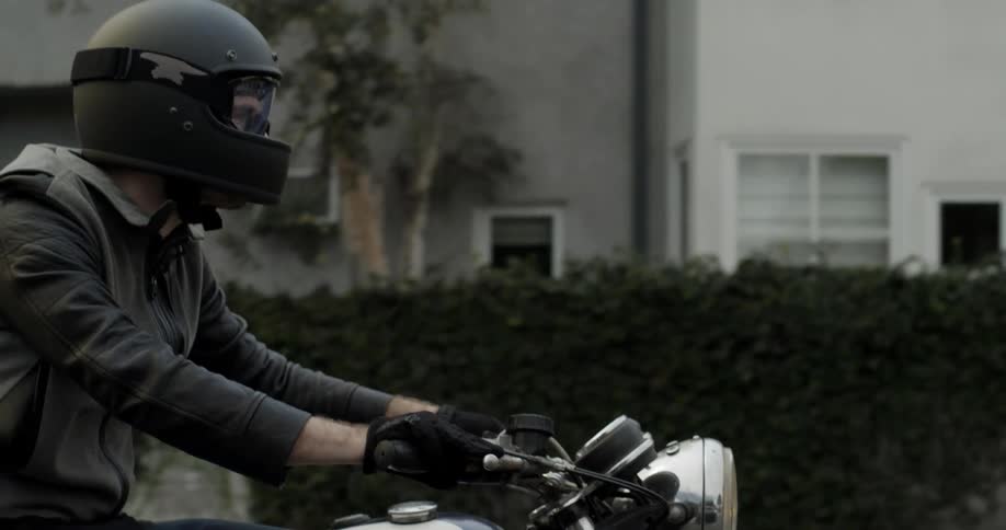A person riding a motorcycle