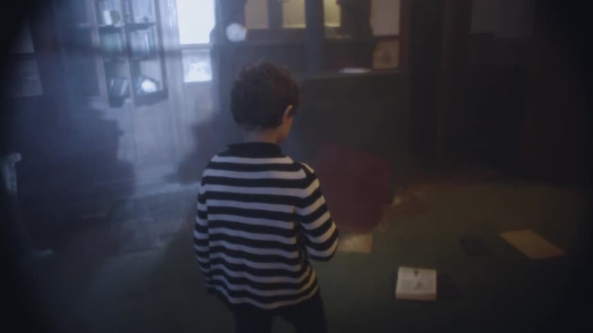 A child is running through the halls of the home