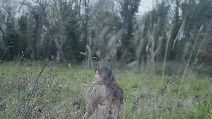 Woman Walking Around In Forest
