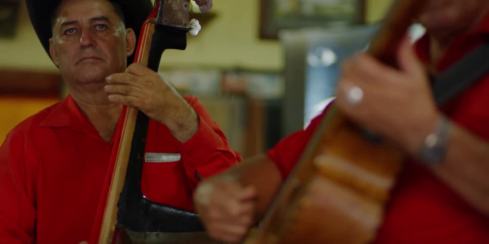 Mariachi band plays at restaurant