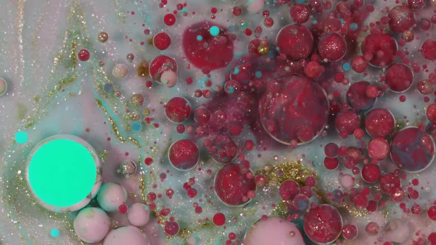 Abstract Ink And Bubbles