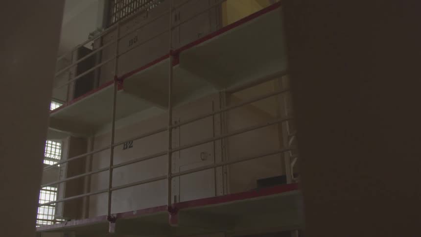 The floors and levels inside a prison