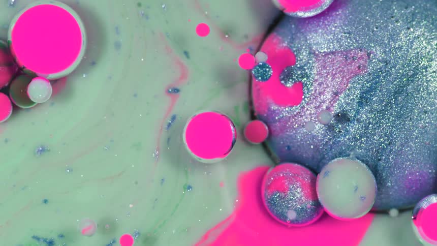 Abstract Ink And Bubbles