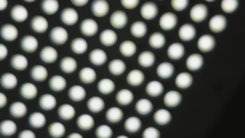 Close up of lights that make a pattern as it zooms out