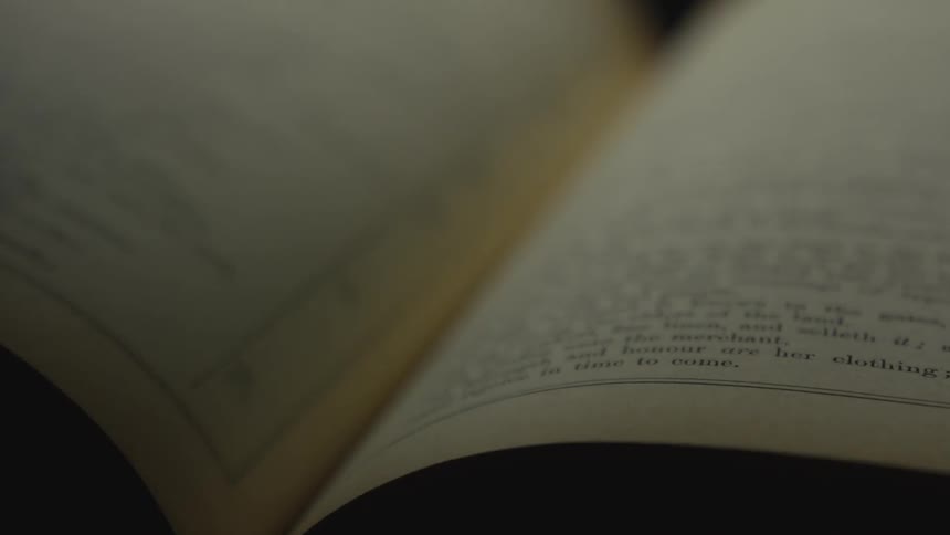 Close view of bible pages