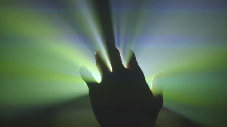 Abstract Hand In Projector
