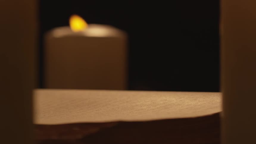 A candle burning
