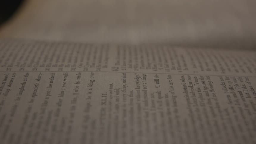 Close view of bible pages