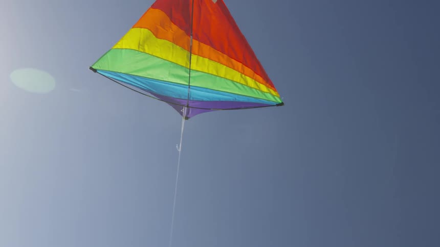 Boy Flying A Kite On The Beach