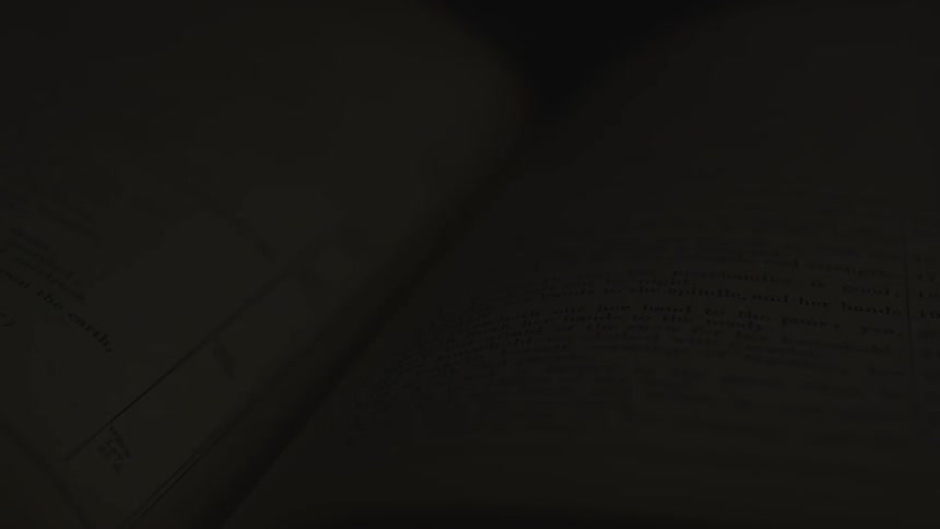 Light shines over an open book