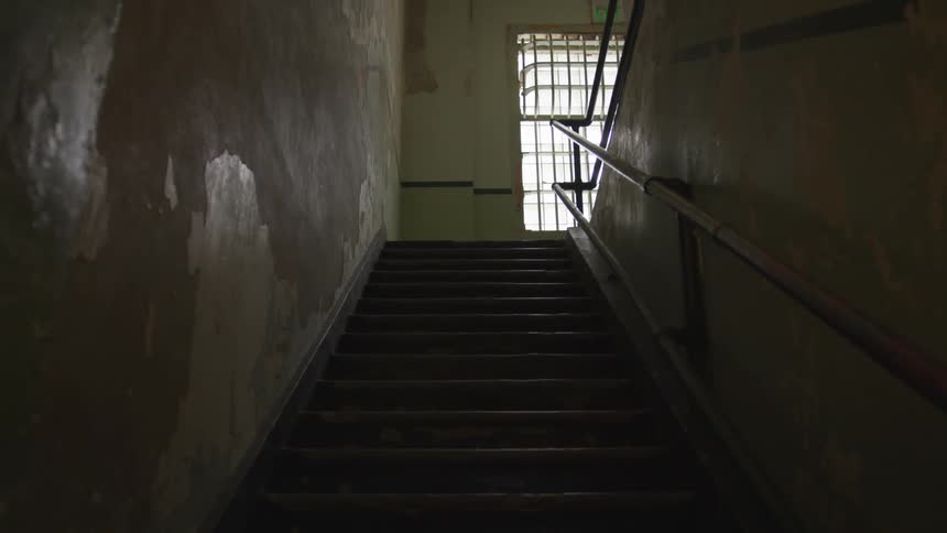 An empty stairwell