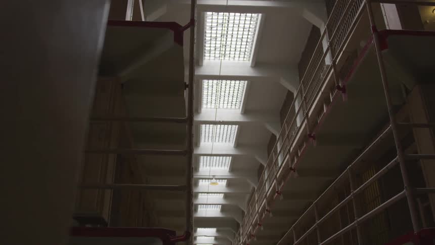 The interior of an empty jail