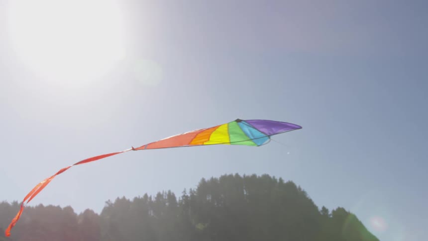 Boy Flying A Kite On The Beach