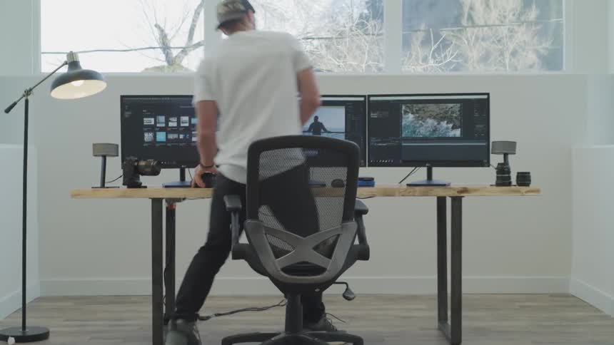 Man Editing Footage