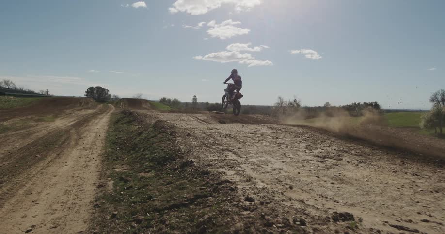 A dirt bike on a track