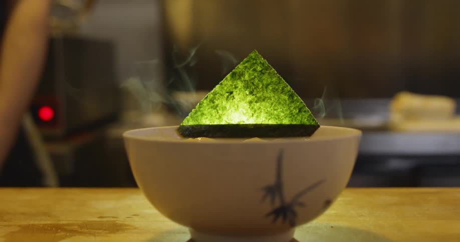 A bowl of food at restaurant