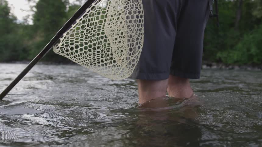 Man Fishing In The River