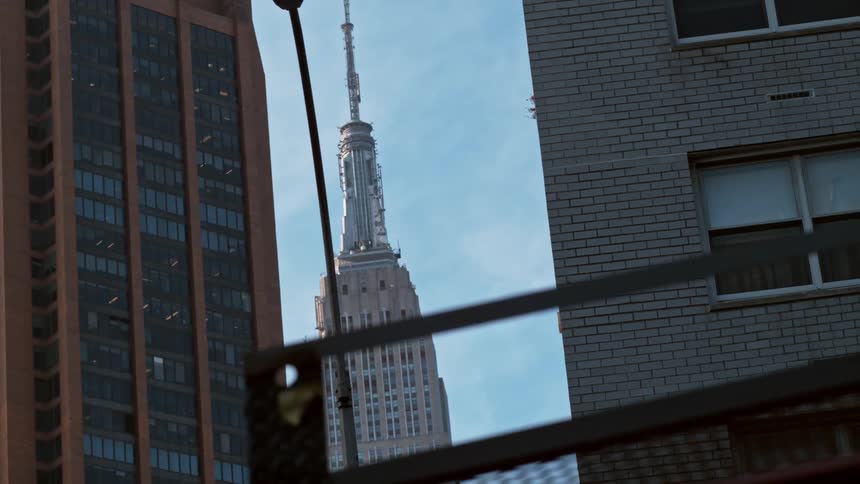 Buildings stand tall in a city