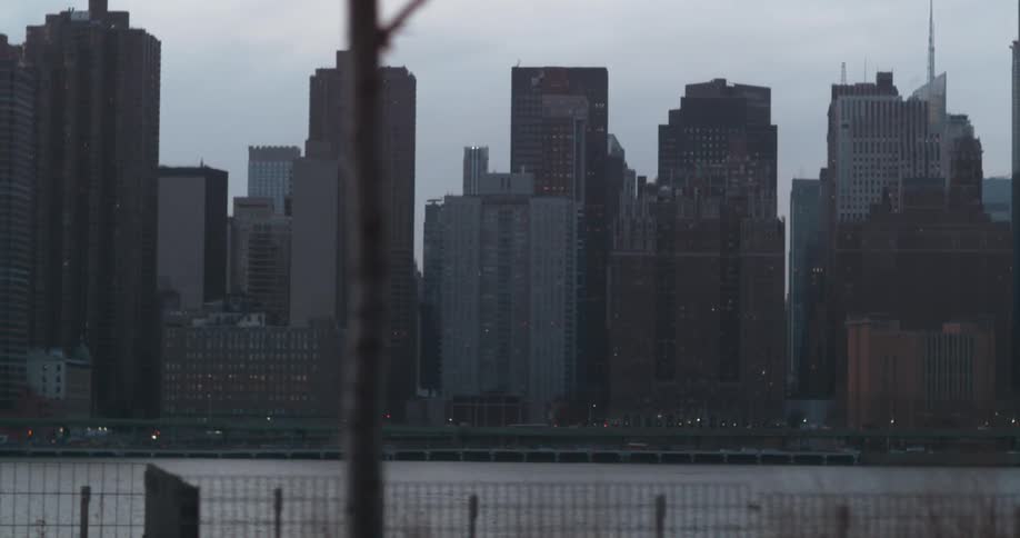 Big city skyline across a waterway