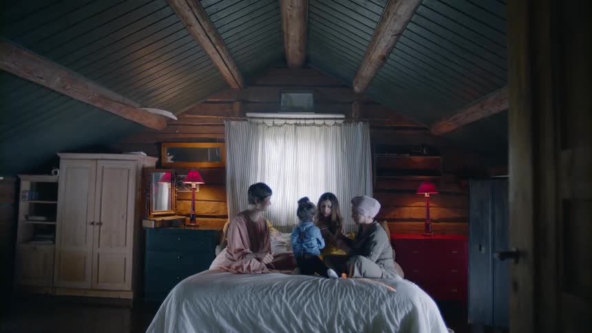 Family And Friends In Dark House