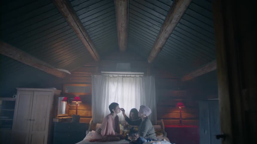 Family And Friends In Dark House