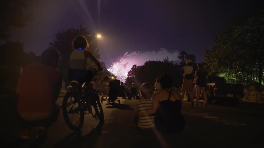 Fireworks In City