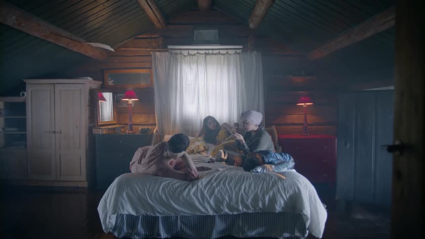 Family And Friends In Dark House