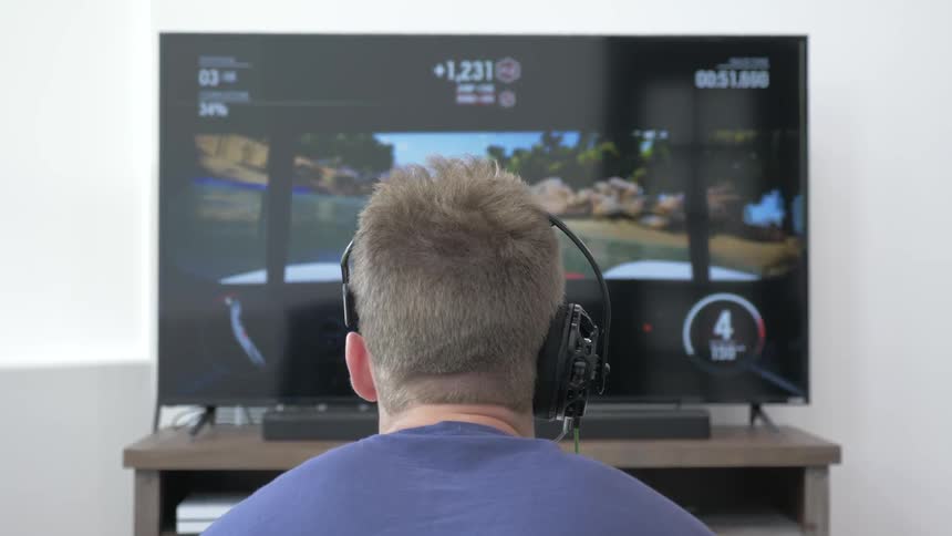 Man Playing Video Games