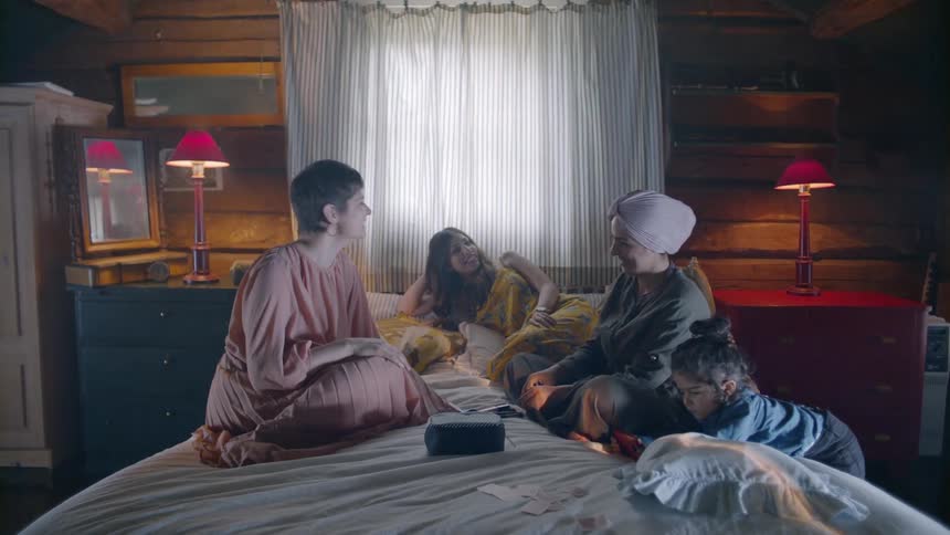Family And Friends In Dark House